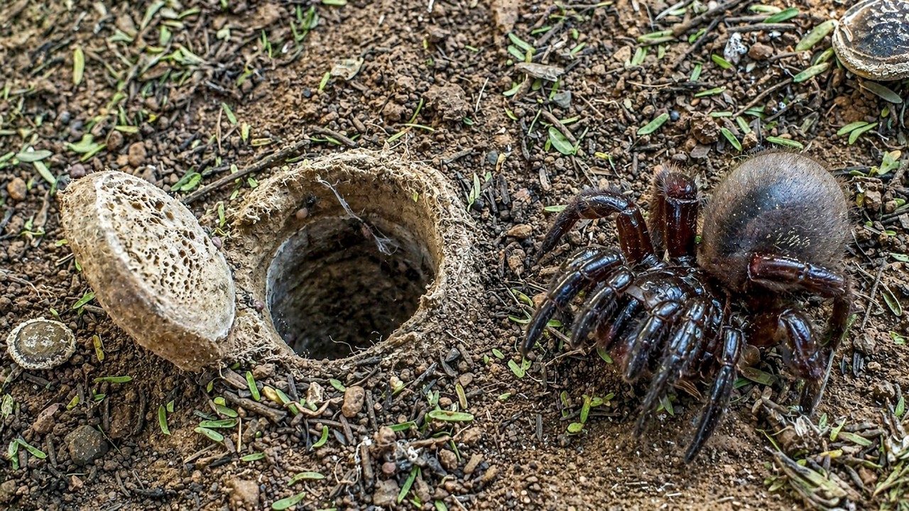 Inside the Secret World of Africa's Trapdoor Spider 🕷️🕳️