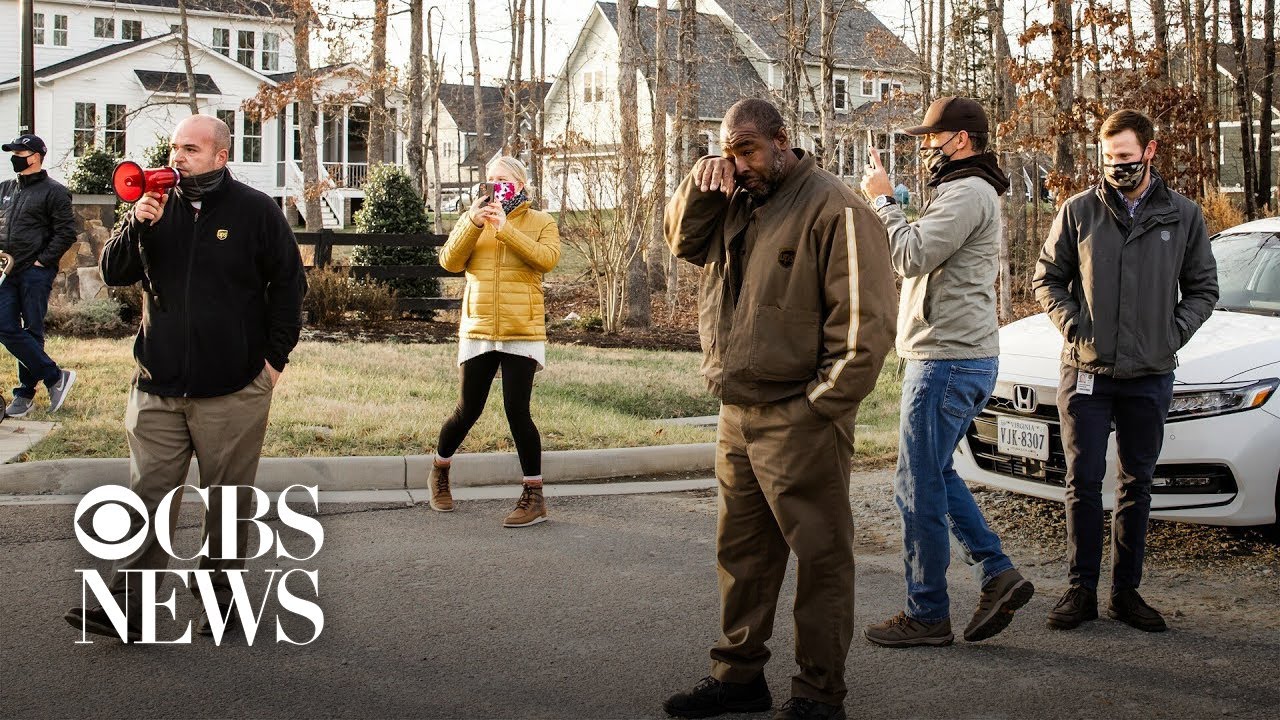 UPS driver surprised by neighborhood residents