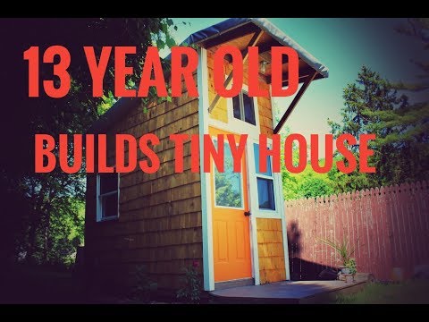13 YEAR OLD BUILDS TINY HOUSE TOUR