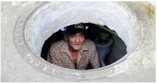 For 22 years, this couple lived in a sewer.