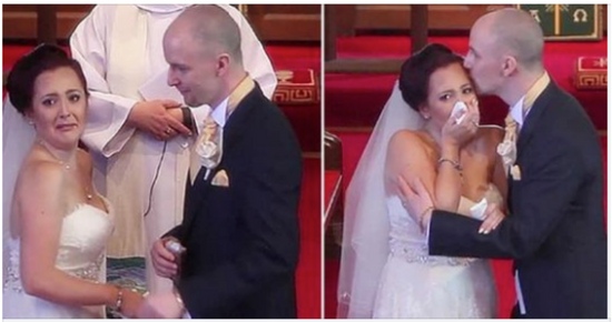The bride has the surprise of her life during her wedding since she didn’t anticipate seeing such a lovely moment.