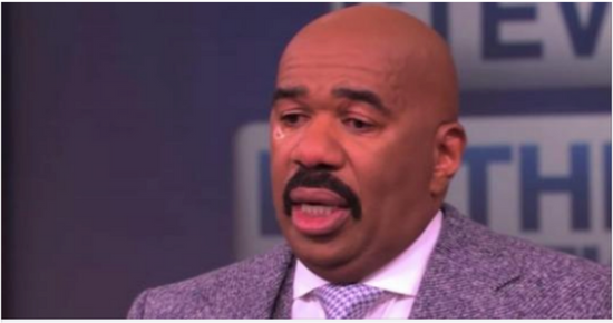 Why did Steve Harvey break during this unexpected segment of his show?