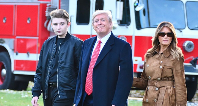 The most recent photo of Barron Trump towering over his father Donald Trump has people talking