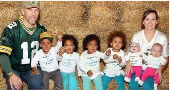 Couple has 3 sets of twins in 5 years after being told they can’t have kids, they all share the same birthday