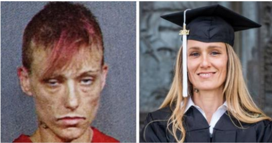 47-year-old who was meth addict at 12 graduates from university after getting clean – well done, Ginny