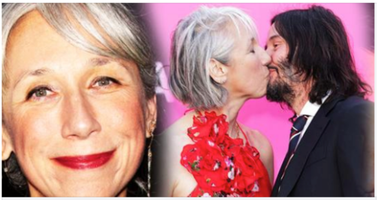 Keane Reeves glowing with happiness with girlfriend Alexandra Grant on the red carpet