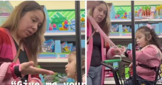 Mom causes heated debate by putting young daughter on leash at grocery store