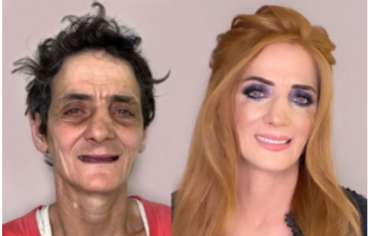 This old woman got dressed, put makeup on and looks younger than ever!