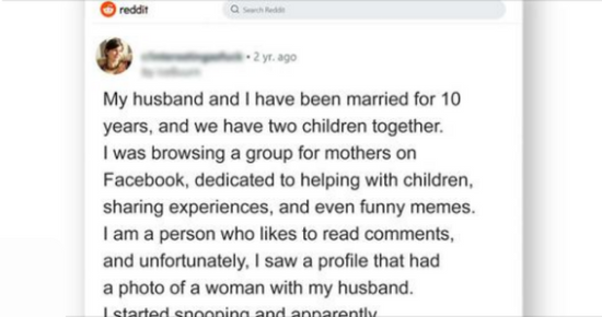 I Discovered My Husband’s Infidelity and Double Life Thanks to a Post on Facebook
