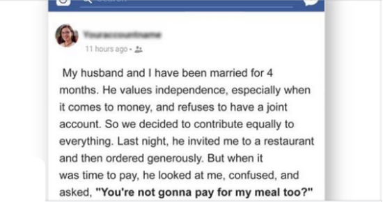 My Husband Invited Me to a Restaurant Then Demanded I Pay for Both of Us at the End of Our Meal