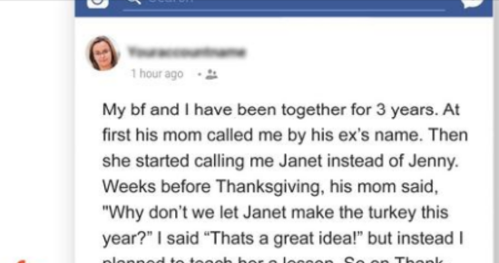 My Boyfriend’s Mom Kept Calling Me the Wrong Name, So I Caused a Thanksgiving Full of ‘Yelling’ & ‘Crying’