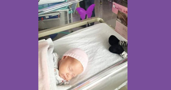If you see a purple butterfly sticker near a newborn, you need to know what it means 