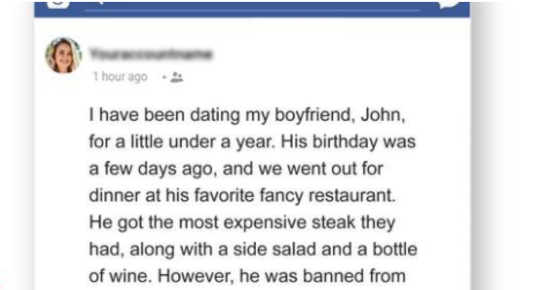 My Boyfriend Got Banned from His Favorite Restaurant on His Birthday and He Says It’s My Fault