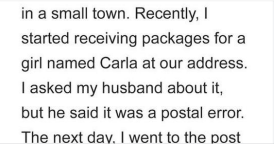 Started Receiving Parcels Addressed to an Unknown Female — a Woman Reveals a Hidden Truth about Her Husband