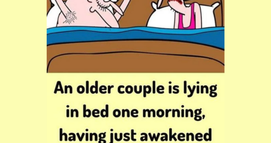 An Older Couple Is Lying In Bed.