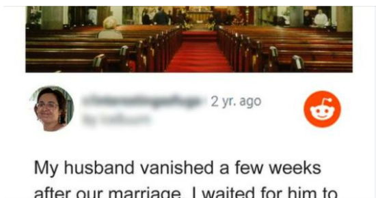 SHE SAW HER HUSBAND AT THE CHURCH, WHO GOT VANISHED 17 YEARS AGO