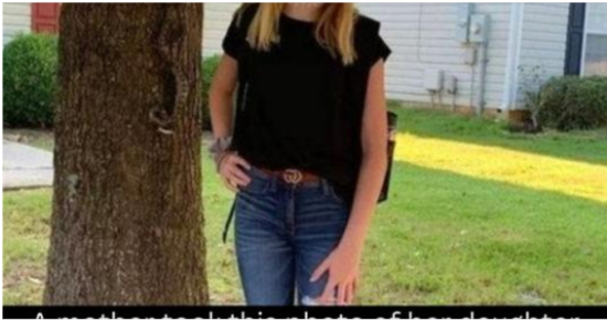 When her daughter finished seventh grade, a proud mother wanted to capture the moment in her own garden.