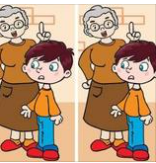 See if you can spot the difference between the grandmother and grandson in the picture within 12 seconds