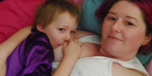 She breastfeeds her children in public… there were some people who did not agree with her..